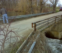 Existing driveway/bridge over dam