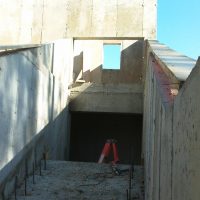 concrete work is ready for archimedes screw system to be lowered in place