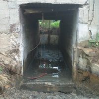 old intake tunnel cleared of 3 truckloads of debris